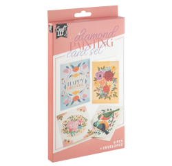 Cartes Diamond painting Craft ID 13x18cm boîte 4 pièces