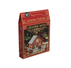 Carte Diamond painting Craft ID  Maisonnette de Noël 20x20x14cm