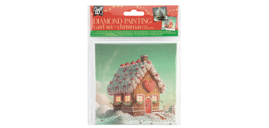 Cartes Diamond painting Craft ID Noël 13x13cm 2 motifs assortis