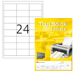 Etiket TopStick 8701 66x33.8mm wit 2400 stuks