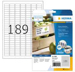 Etiquette HERMA Power 10900 25,4x10mm blanc 4725 pièces