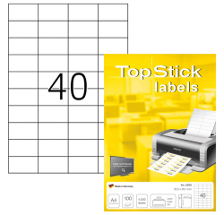 Etiket TopStick 8698 52.5x29.7mm wit 4000 stuks