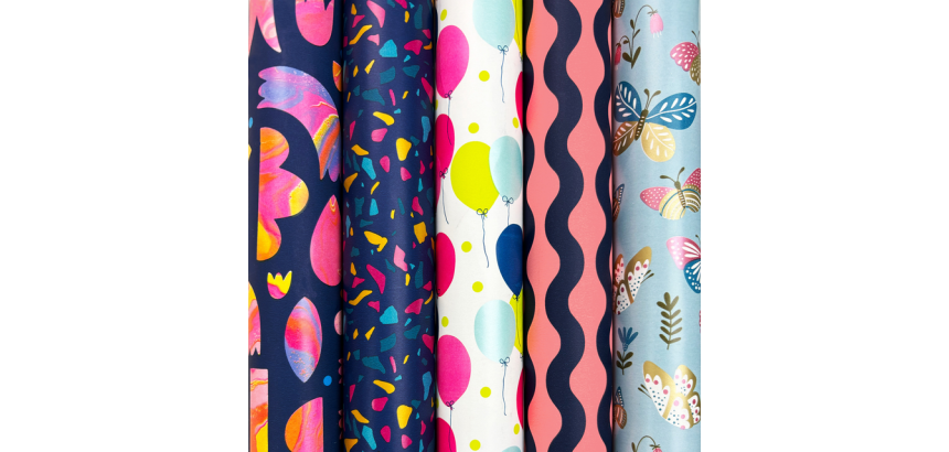 Rotolux Celebration Gift Wrap 200x70cm assorted