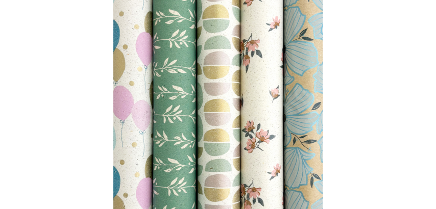 Papier cadeau Rotolux Rosie 200x70cm assorti