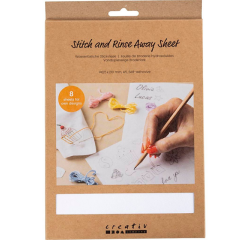 Papier à broder Creativ Company A5 blister 8 feuilles blanc