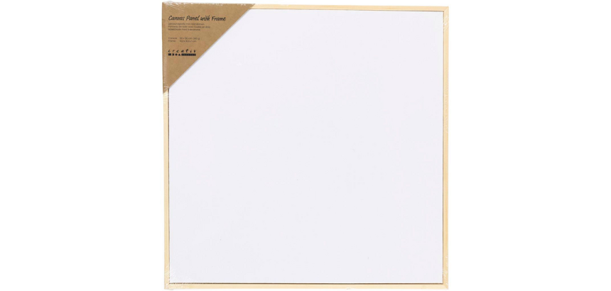 Panneau en toile Creativ Company avec cadre 300x300mm blanc