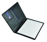 Schrijfmap DESQ A4 leder zwart