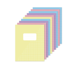 Schrift Kangaro A5 ruit 10mm 80 pagina's 60 gram assorti pastel pak à 10 stuks
