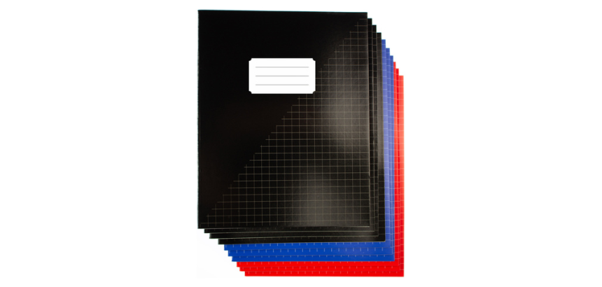 Kangaro A5 notebook 10mm squares 80 pages 60g assorted set of 10 pieces