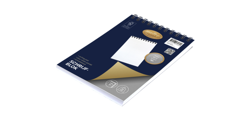 Multo spiral pad at the top, A5 size, lined, 100 sheets