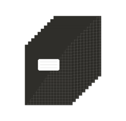 Kangaro A5 Notebook 10mm grid 80 pages 60g black pack of 10 pieces