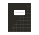 Kangaro A5 Notebook 10mm grid 80 pages 60g black pack of 10 pieces