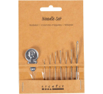 Set aiguilles Craetiv Company blister 8 pièces argent