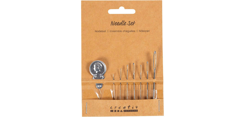 Set aiguilles Craetiv Company blister 8 pièces argent