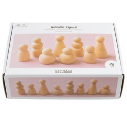 Figuurtjes Creativ Company hout doos à 90 stuks