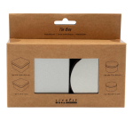 Blikjes Creativ Company cirkel en vierkant set à 4 stuks zilver