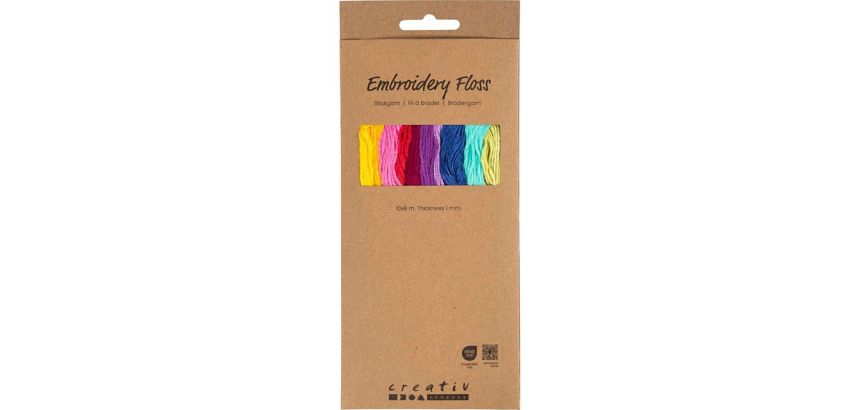 Borduurgaren Creativ Company 8mx1mm set à 10 kleuren
