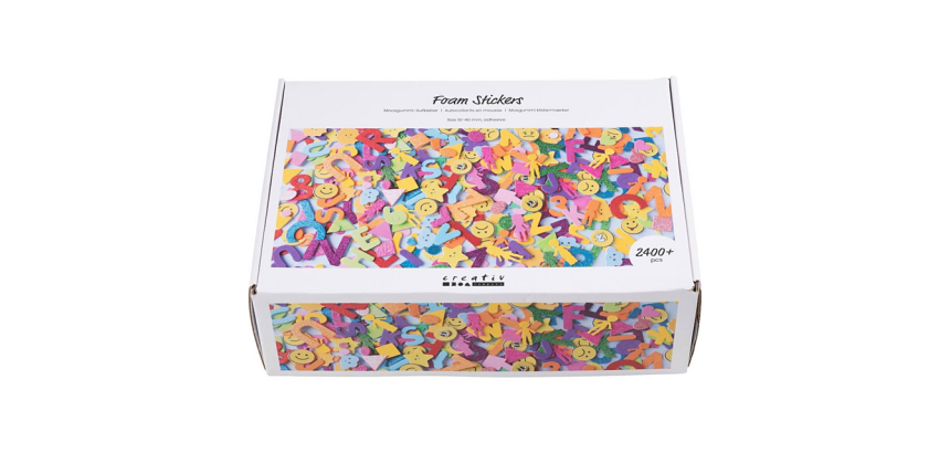 Foamstickers Creativ Company diverse vormen zelfklevend doos à 2640 stuks assorti