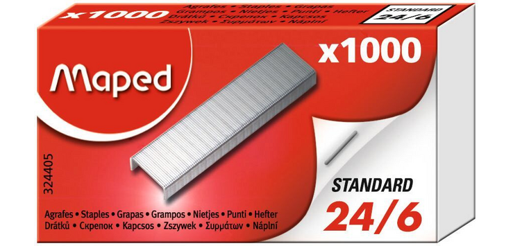Agrafes Maped 24/6 galvanisé 1000 pièces
