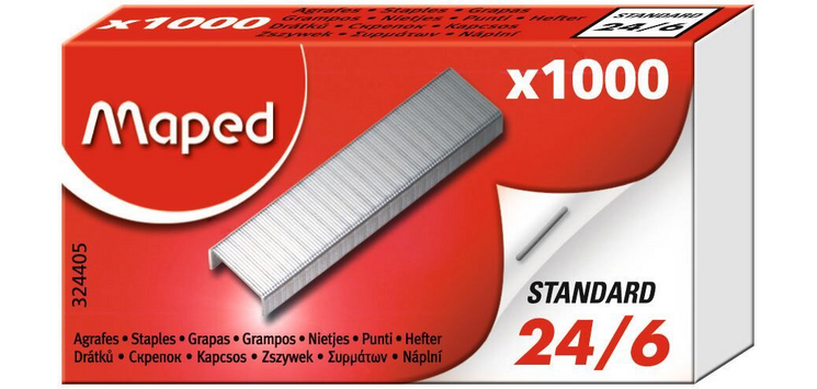 Agrafes Maped 24/6 galvanisé 1000 pièces