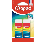 Maped Softy eraser, medium, white, blister pack of 2 pieces