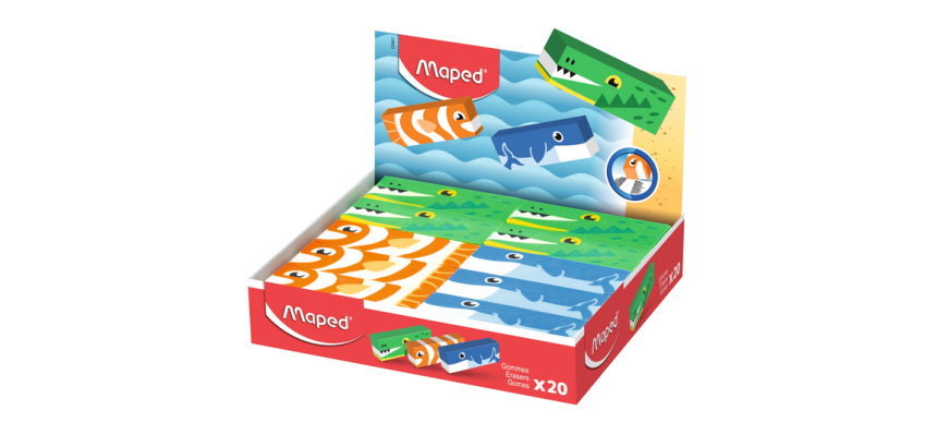 Gomme Maped Animals display 20 pièces assorti