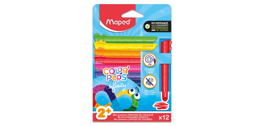 Crayon de couleur Maped Color'Peps Infinity set 12 couleurs