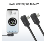 Kabel ACT USB-C hoek links/rechts 10Gbps 2m