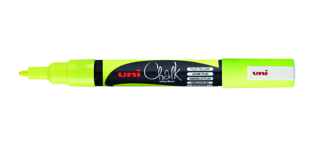 Uni-ball Fluorescent Yellow Chalk Marker, 0.9-1.3 mm Round Tip