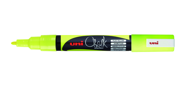 Uni-ball Fluorescent Yellow Chalk Marker, 0.9-1.3 mm Round Tip