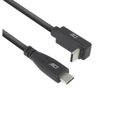 Câble ACT USB-C standard USB-C coudé haut/bas 10 Gbps 1m