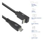 ACT USB-C Cable standard right-angle USB-C up/down 10 Gbps 1m