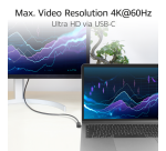 Kabel ACT USB-C standaard naar USB-C hoek 10Gbps 1m