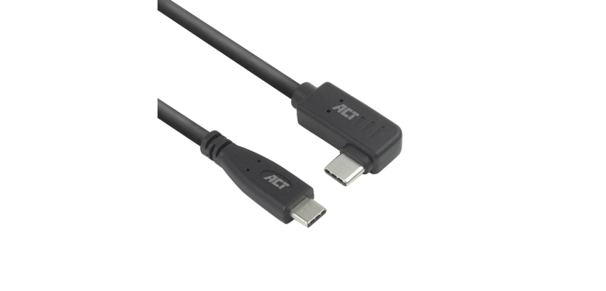 ACT USB-C Cable standard USB-C angled 10 Gbps 1m