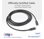 ACT USB4-Kabel 20Gbps 240W USB Typ-C, USB-IF zertifiziert, 2 Meter