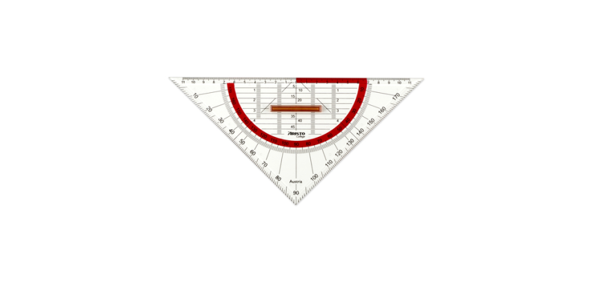 Equerre Aristo GEOCollege 220mm avec poignée transparent