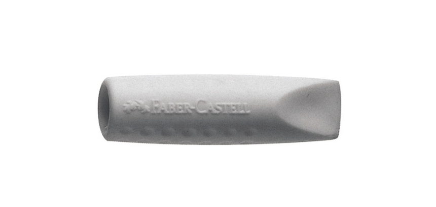 FABER-CASTELL Eraser 'GRIP 2001 ERASER CAP', color: gray