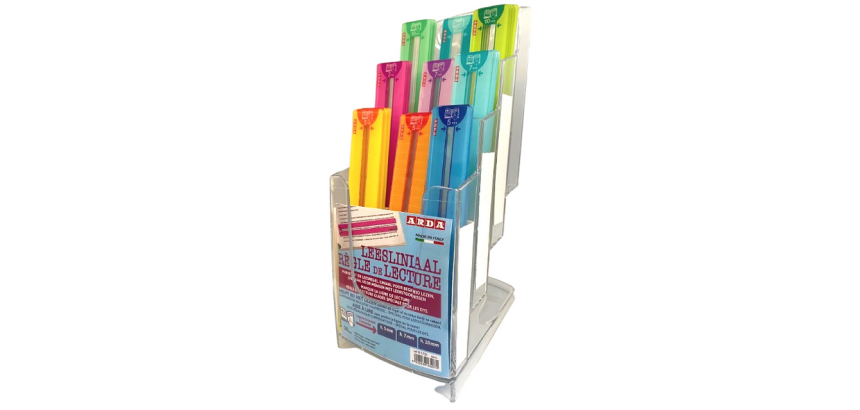 Leesliniaal Arda Easy Reading 0.7mm assorti display à 36 stuks