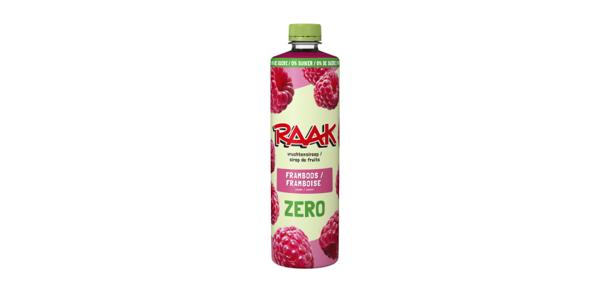 Siroop RAAK framboos zero sugar 750ml