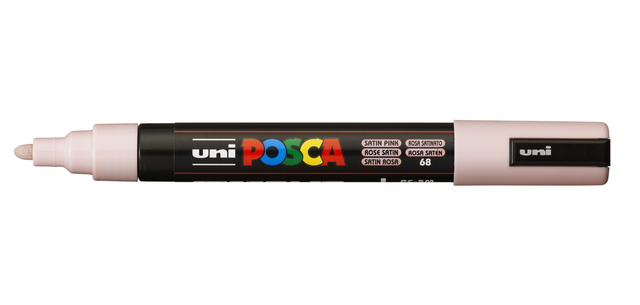 Uni Posca Malstifte PC-5M, 1,8 - 2,5 mm, Rundspitze, Satiniertes Rosa