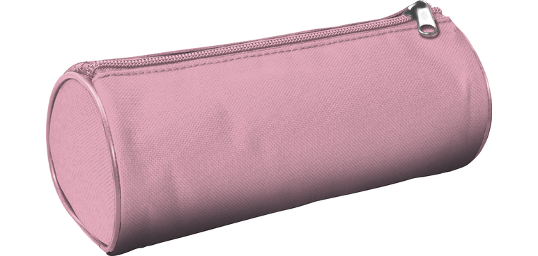 Round Kangaro pencil case 20x8.5cm pastel pink