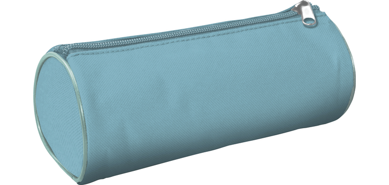 Round Kangaroo pencil case 20x8.5cm pastel blue