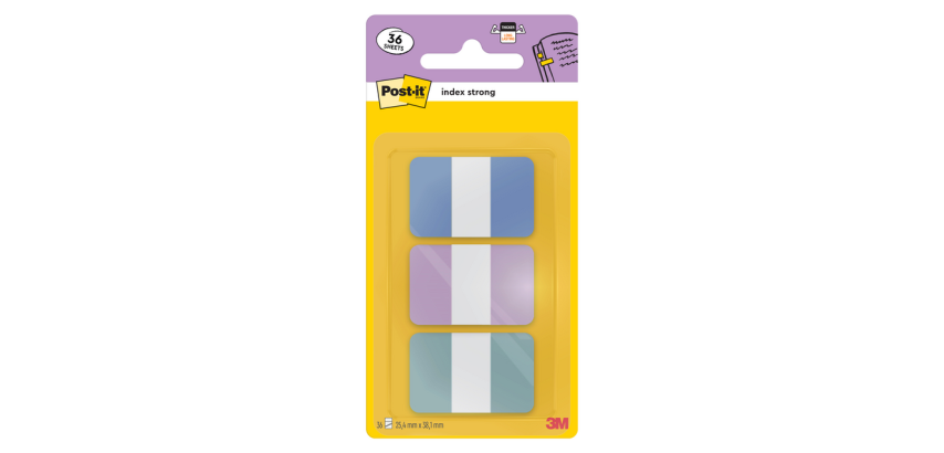 Post-it Register 686-3COAST 25,4x38,1mm Stark 36 Registerkarten