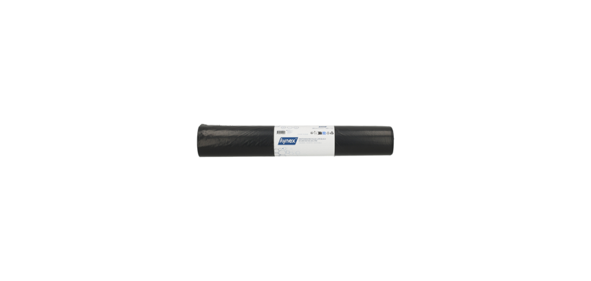 Hynex Trash Bag 60x80cm Recycled LDPE T40 60L Black Roll 20 Pieces