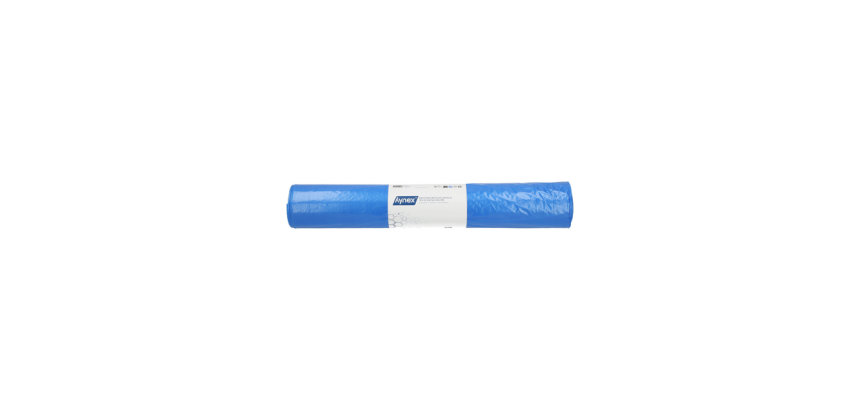 Hynex garbage bag 70x110cm recycled LDPE T40 120L blue roll of 20 pieces
