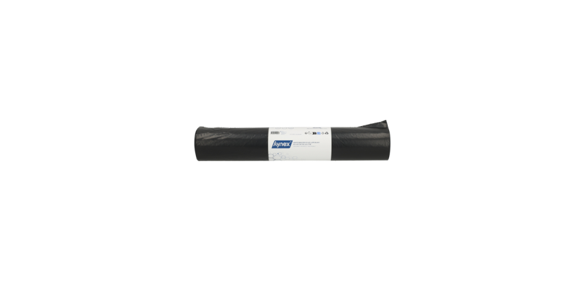 Hynex Müllbeutel 60x80cm recyceltes LDPE T60 60L schwarz Rolle 20 Stück
