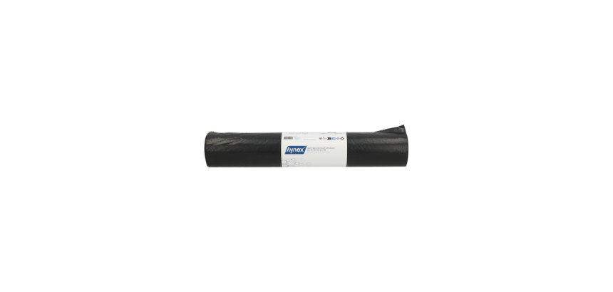 Hynex trash bag 60x80cm recycled LDPE T60 60L black roll of 20 pieces