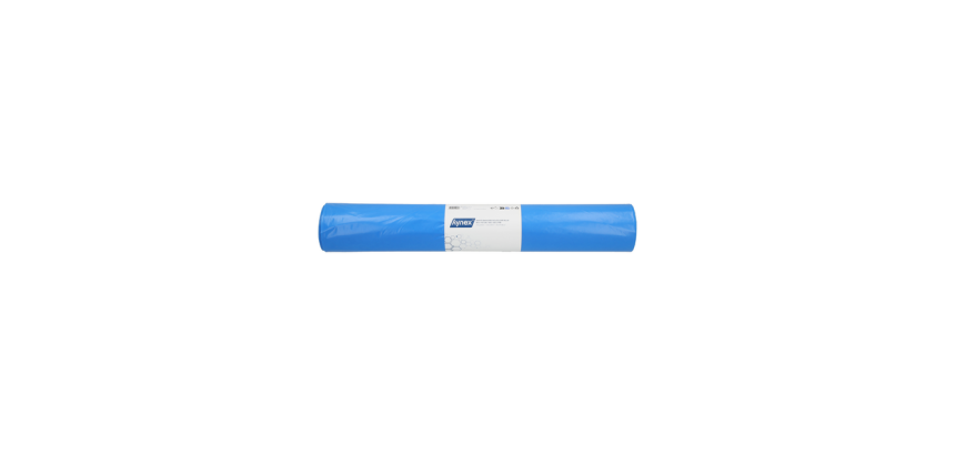 Afvalzak Hynex 80x110cm LDPE recycled T60 130L blauw rol à 20 stuks