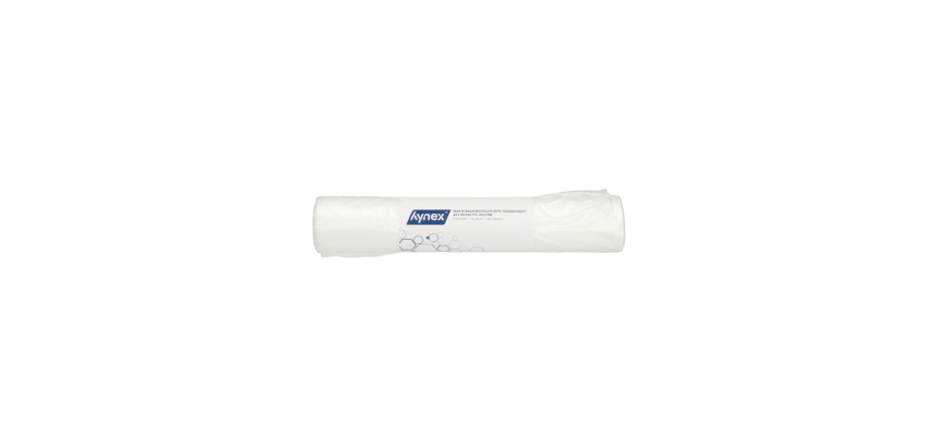 Hynex Trash Bag 45x50cm Recycled HDPE T15 20L Transparent Roll of 50 Pieces