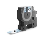 Labeltape Dymo Rhino industrieel polyester 19mm zwart op transparant